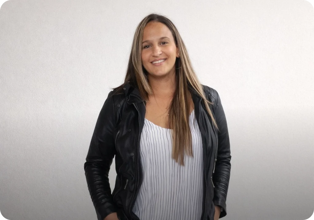 Smiling woman standing portrait