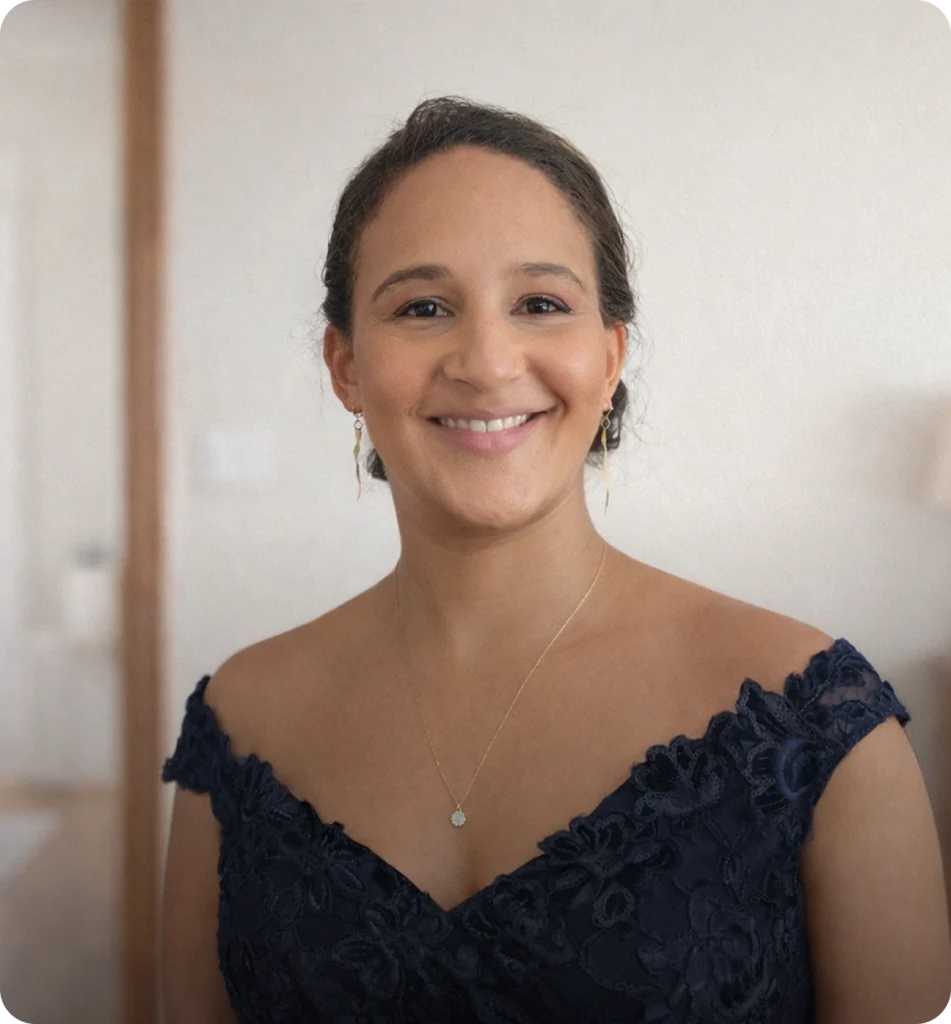 Smiling woman headshot portrait